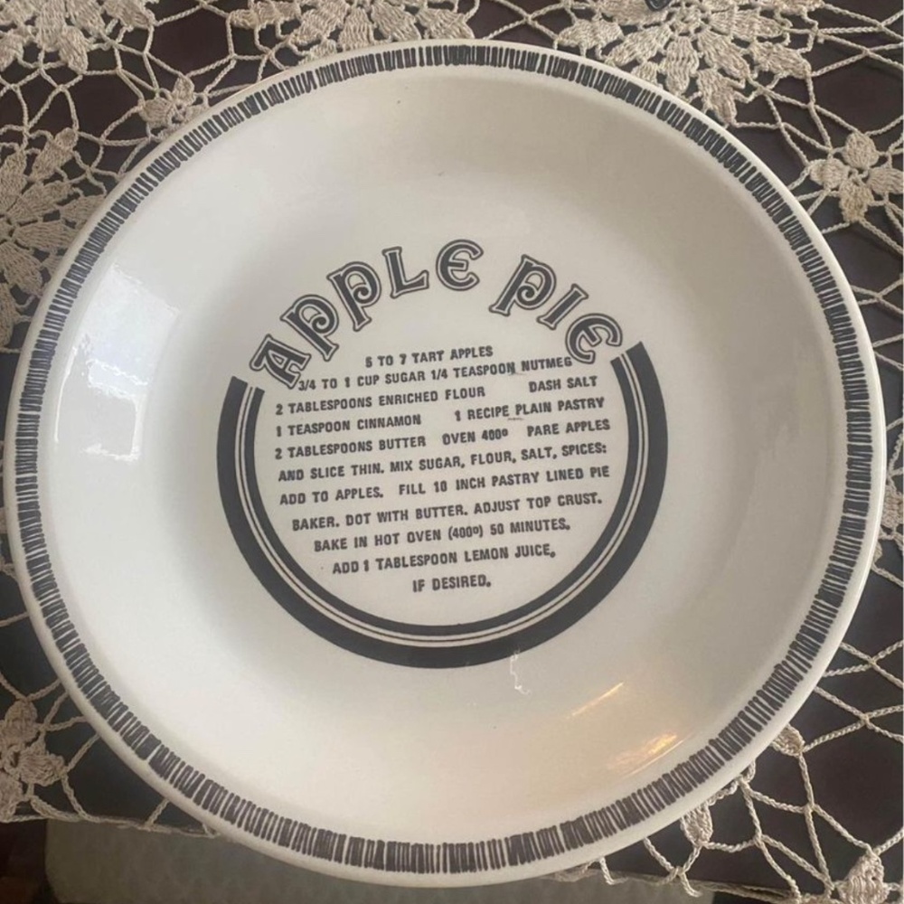 Royal China Apple Pie Recipe Plate